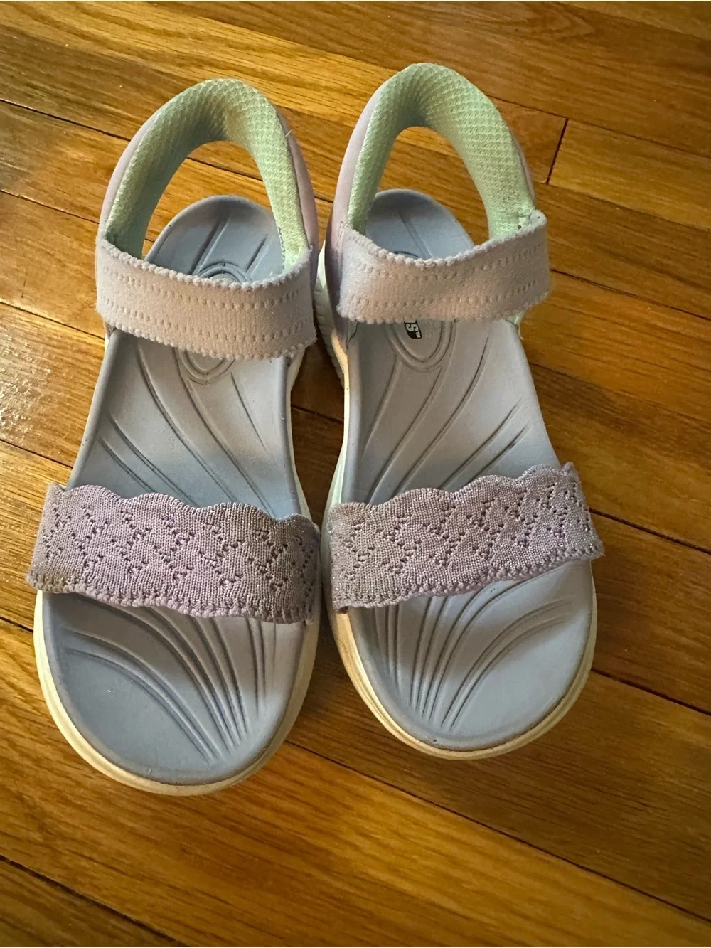 Skechers Girls Pale Lavender Hook-and-Loop Sandals